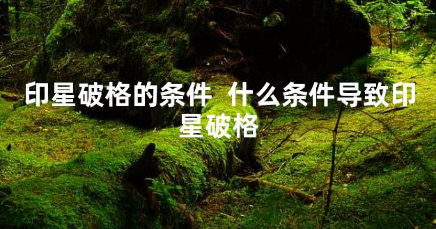 印星破格的条件  什么条件导致印星破格